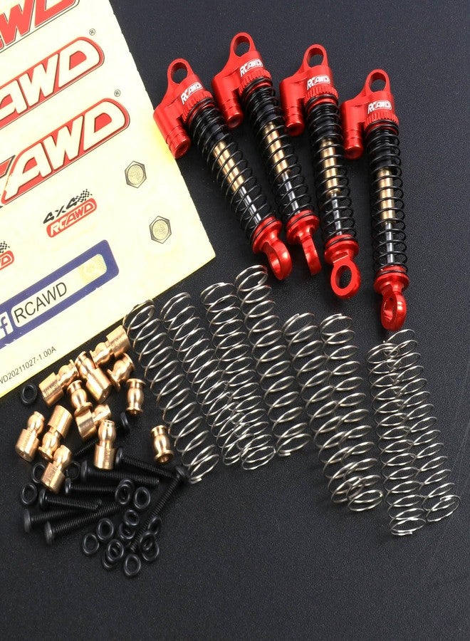 RCAWD ممتص صدمات مزدوج الأسطوانة من RCAWD لسيارات Hobby Plus CR-18P Rock Van وT-Hunter وTrail Hunter، قطع غيار ممتصات صدمات أمامية وخلفية من الألومنيوم لسيارات التحكم عن بعد، رقم الموديل 240071 و240012، لون أحمر - Image 4